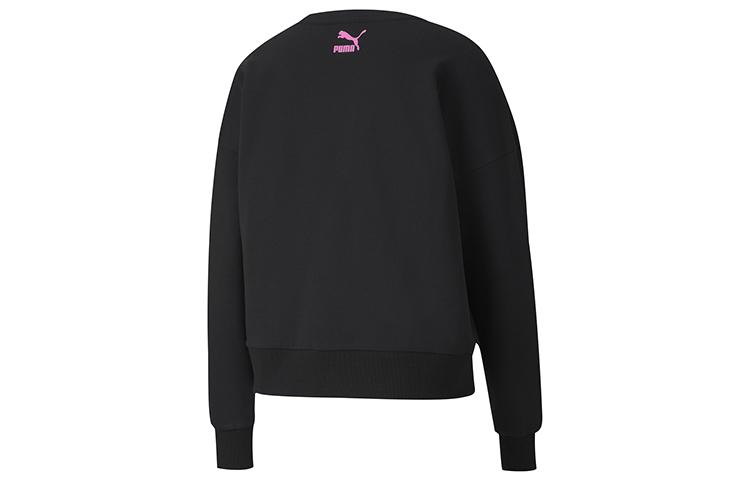 Puma Sweatshirts Women's Black Crew Neck Moderate Regular 598128-01