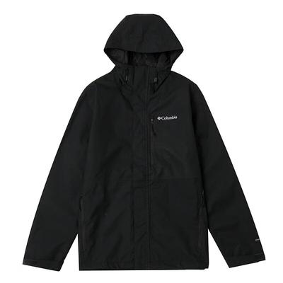 Hiking Solid Color Small Logo Hooded Zipper Waterproof Long Sleeve Jacket Men Jackets Black WE2619-010