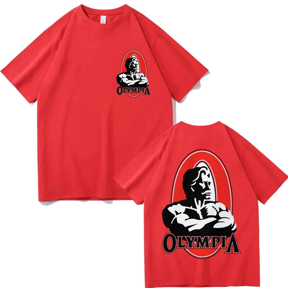Olympia Fitness Graphic T Shirts High Quality Fashion Oversized Tshirt Men Women Casual Cotton Short Sleeve Tshirts Streetwear