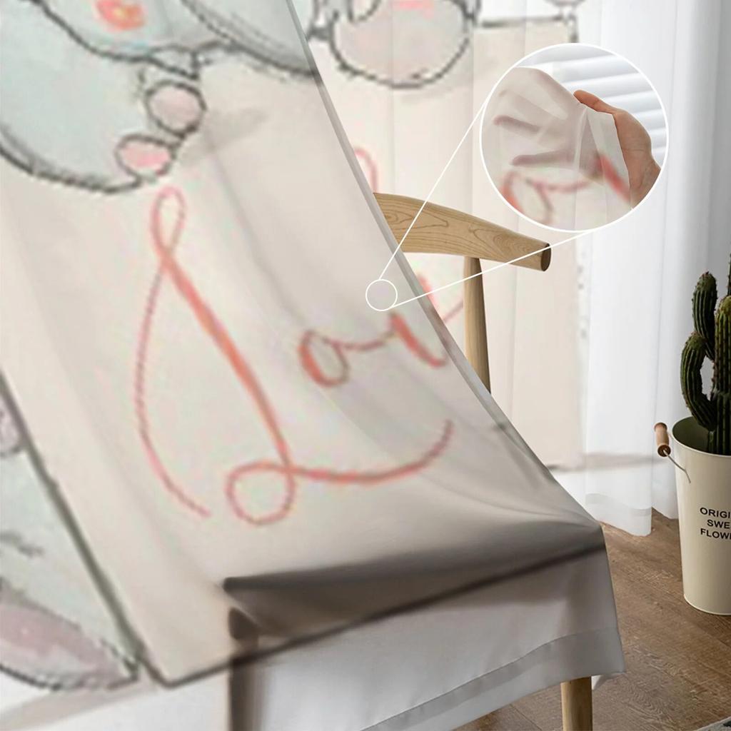 Krásné závěsy ze slona a ptačího tylu do obývacího pokoje Ložnice Průsvitné závěsy Kuchyně Balkonové voálové závěsy