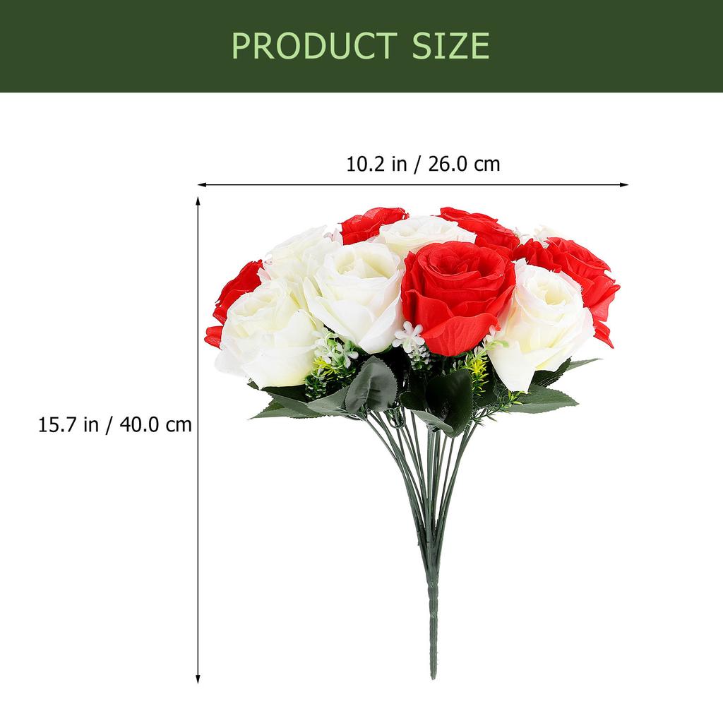 Artificial Rose Flowers Small Beautiful Bouquet for Funeral Memorial Cemetery Grave Arrangement Artificial Flowers