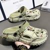 Schuhe Herren Clogs Schlittschuhe Sandalen Schuhe 47 48 Männlich Garten Schuhe Flach Camouflage Sandalen Schuhe Männlich Große Größe Außen PU Sohle Haus Clogs Herren