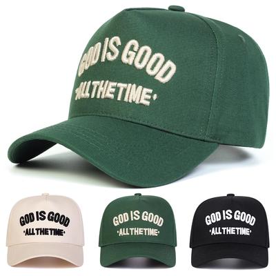 Unisex God Is Good Letter Embroidery Baseball Caps Spring Autumn Outdoor Adjustable Casual Hats Sunscreen Hat Sports Cap