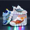 Scarpa da Tennis LED Bambini Trainer Cartone Animato Ragazzo Sneaker Casual per Ragazzo Scarpa per Ragazza Scarpa Traspirante in Rete Scarpa Illuminata per Bambino