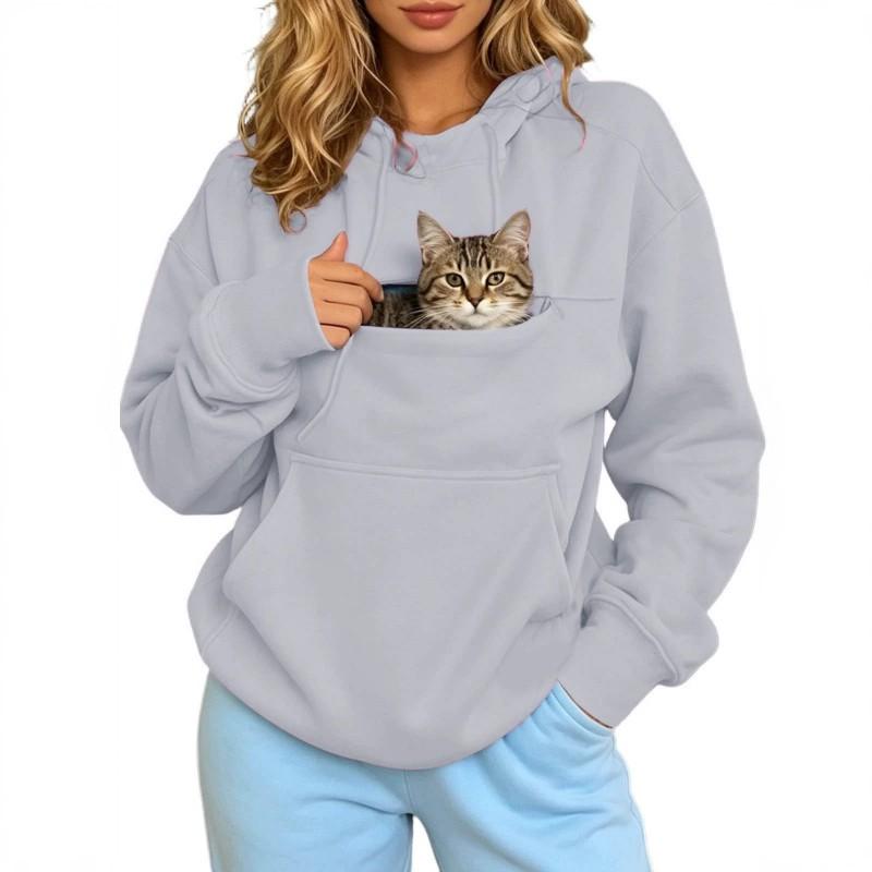 Unisex Fleece Hoodie Long Sleeve Warm Sweatshirt With Pocket Winter