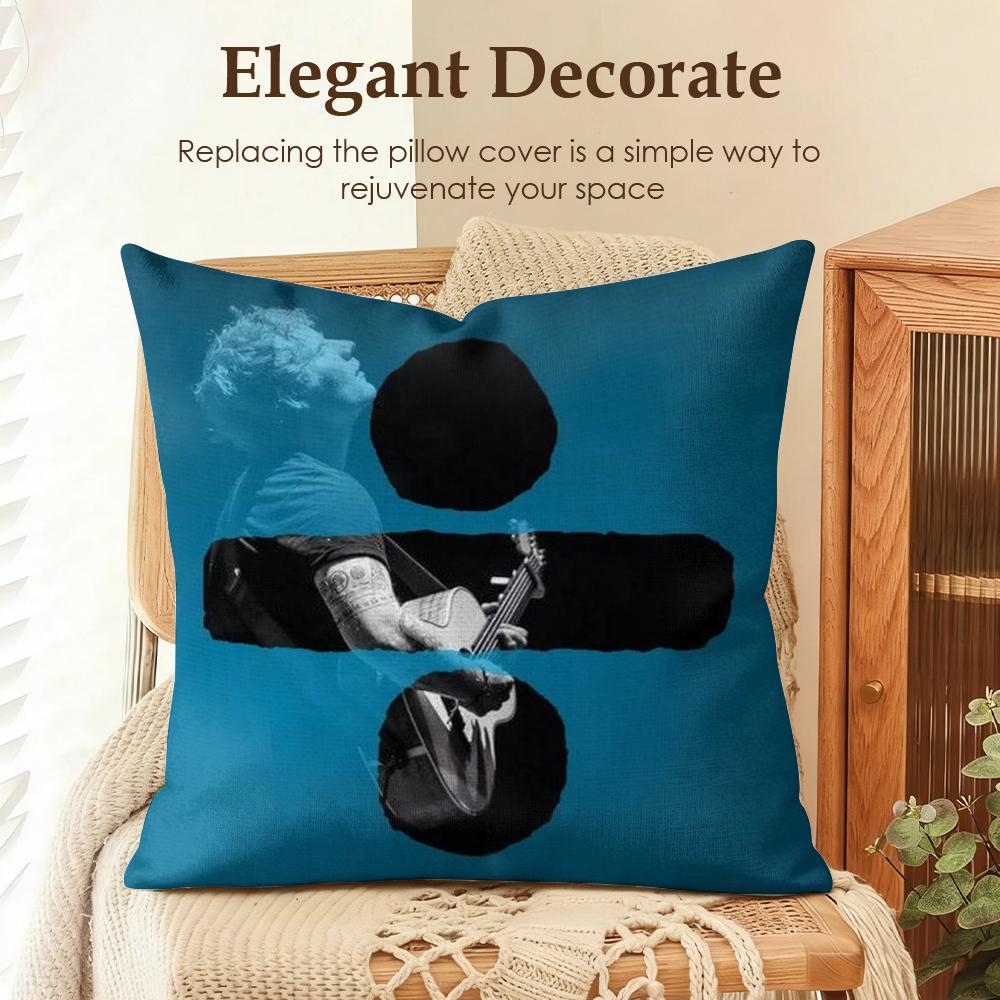 

Singer Ed SSheeran Cushion Cover Natural Linen Organic Fabric DoubleSided Printing Sofa Home Decor Gift Pillow Case 30x30cm