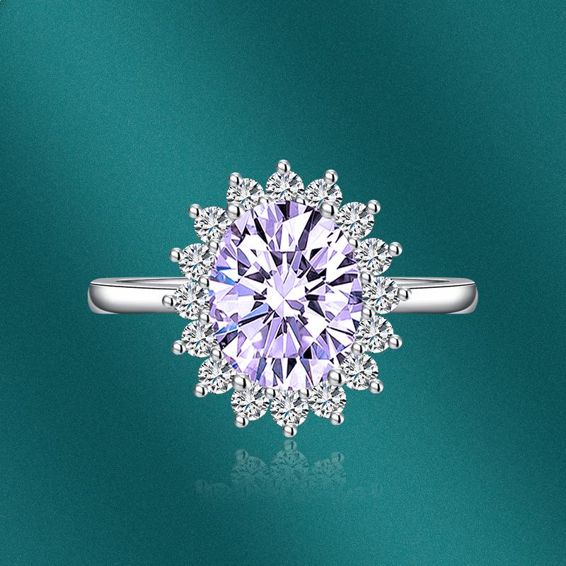 

SACE GEMS классическое кольцо из медного сплава с цирконом женские ювелирные изделия свадебный подарок для вечеринки open фиолетовый