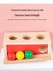 Montessori Holzmünz- und Ballbox Lernspielzeug für Kleinkinder (Alter 1-3)