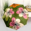 1 Stück Automatischer Öffnungs-/Schließschirm mit Blumenmuster, Bedienung & Winddichtem Schirmdach - Faltbares Design, Weihnachtsgeschenk yy260225135