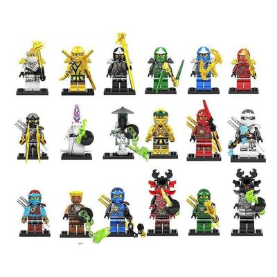 Set mit 18 Stück Ninjago Minifiguren Kai Jay Sensei Wu Meister Bausteine Spielzeug
