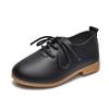 Spring New Low-Top Mary Jane Shoes for Kids, New British Style Lace-Up Flats, Student Black Leather Shoes