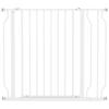 Adjustable Width Dog Gate with Double Lock, Steel and ABS, 76x75-95 Cm, White