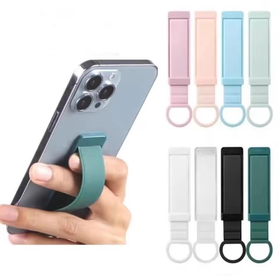 Universal Wrist Band Cell Phone Bracket Portable Finger Grip Mobile Phone Holder Sticked Socket Stand For Xiaomi IPhone 16 17