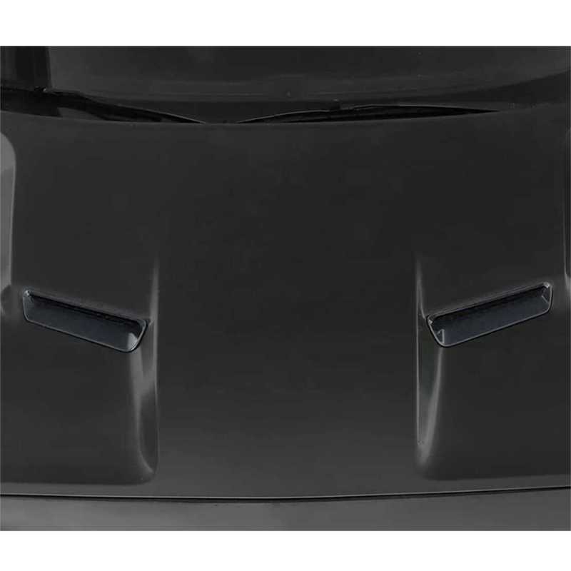 Huv Scoop Luftintag Utlopp ert Skydd Trim Svart Plast Passar för Dodge Challenger 2015 2016 2017 2018