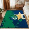AS Saint-Étienne Rug Game Carpet, Floor Mat for Bedroom Living Room Entryway Rug, Home Decor Idea Gift for Christmas Birthday