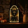 Mirror Light Up Ghost Mirror, Arched Wooden Frame Ghost/Grim Reaper Halloween Battery Operated Wall Art Soft Ambient Lighted Decorative for