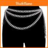 Metal Hip Chain With Vintage Lock Pendant For Unisex Body Jewelry