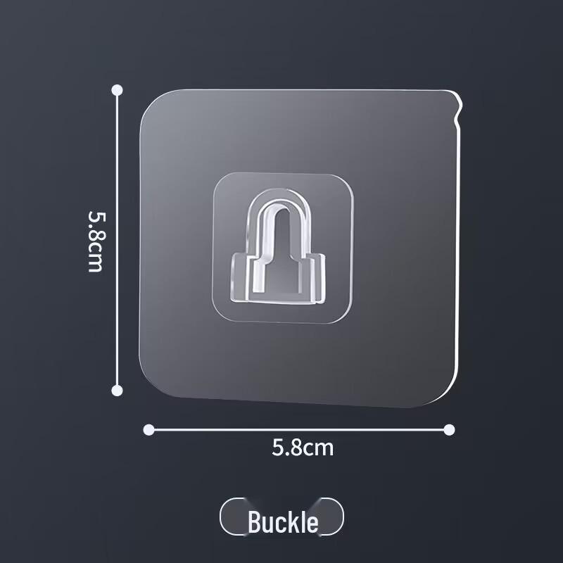 Strong Adhesive Transparent Wall Hooks - Heavy Duty, No-Trace, No-Punching, Wall-Mounted Hanging Solution
