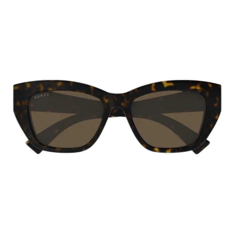 GUCCI Original Design Acetate Plastic Irregular Sunglasses Women's Tortoiseshell