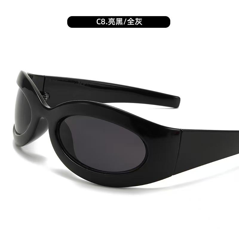 New sunglasses men's cat eye sunglasses women's trendy sports cycling personalized retro glasses