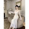 Sweet and gentle temperament lace fashion shows hip fish tail dress casual women's autumn new