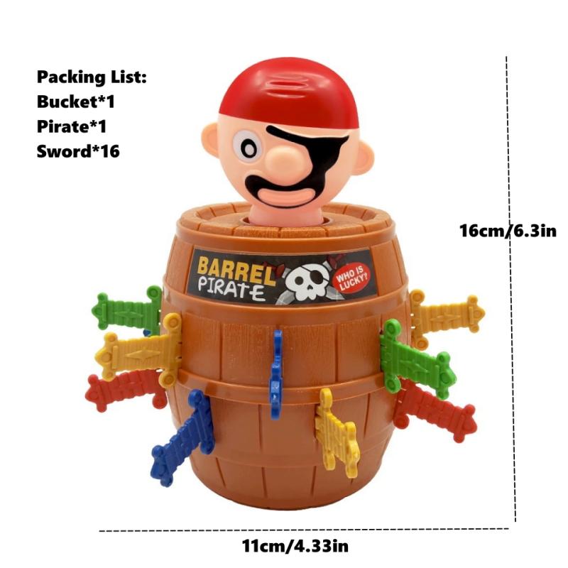 Fun Pirate Barrel Toy Sword Jump Pirate Game Board Children Halloween Toy Parent-Child Interactive Toy Boy