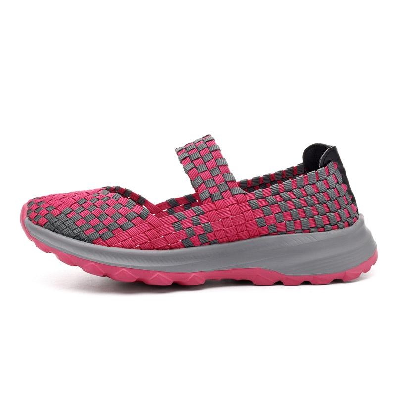 Women Woven Slip On Walking Shoes Breathable Lightweight Large Size Comfort Sneakers Summer Daily Travel Daily Daily Daily 35