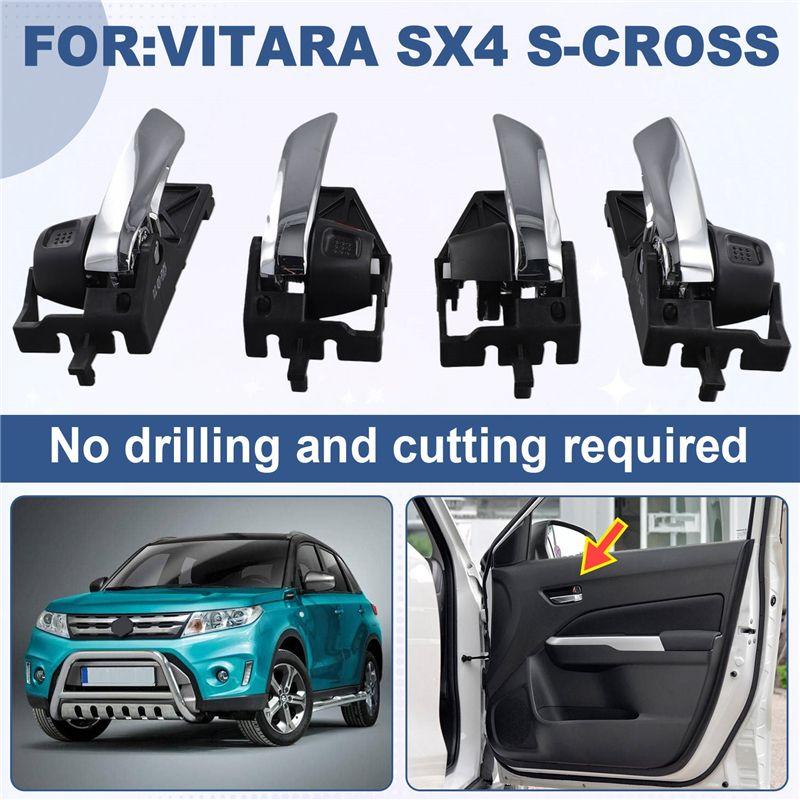 BT-4Pcs For Vitara SX4 S-Cross Car Interior Door Handle 83130-61M10 83110-61M10