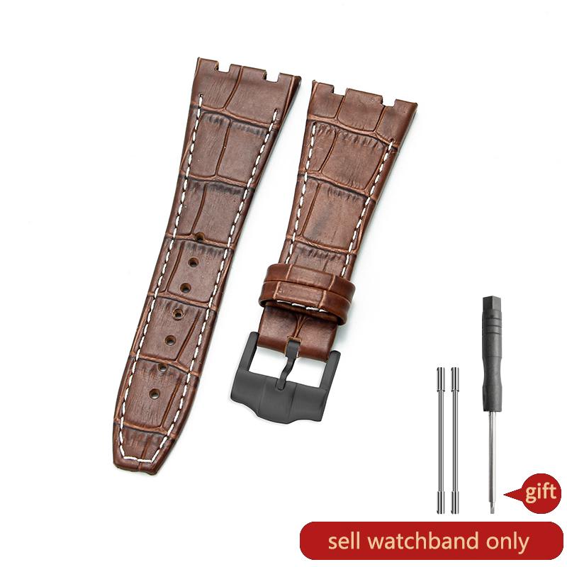 Pro AP Audemars Piguet Royal Oak Series Řemínek k hodinkám Pánský AP15400 26320 Originální řemínek k hodinkám z hovězí kůže Spona z masivní oceli 26 mm
