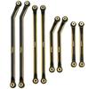 MIBIDAO Brass Heavy Heightening Chassis Links Rod Set for Axial SCX24 Deadbolt Gladiator Wrangler Bronco Chevrolet 1/24 RC Car