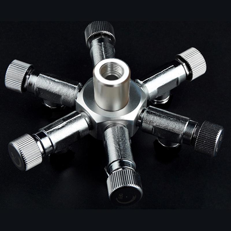 Stainless Steel Multi Way Aquarium CO2 Splitter Distributor Check Valve Solenoid Valve CO2 Regulator Fish Tank Accessories