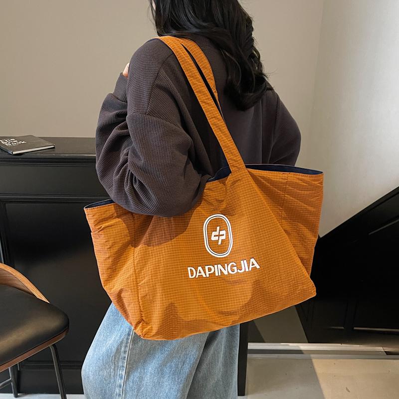 Double-Sided Tote Bag Women's Shoulder Bag Large Capacity Shopping Bag