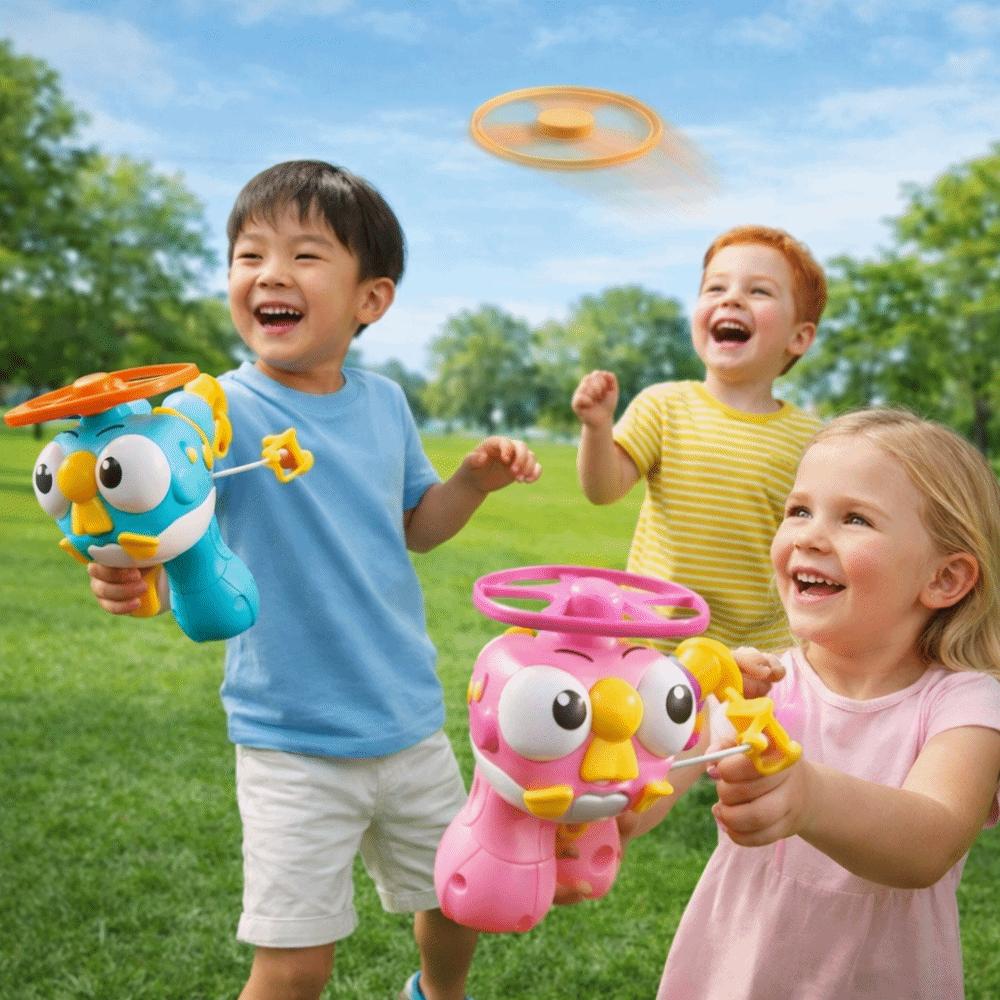 With Spinners Bird Launcher Toy Soft Material Flying Saucer  Parent-Child Interaction