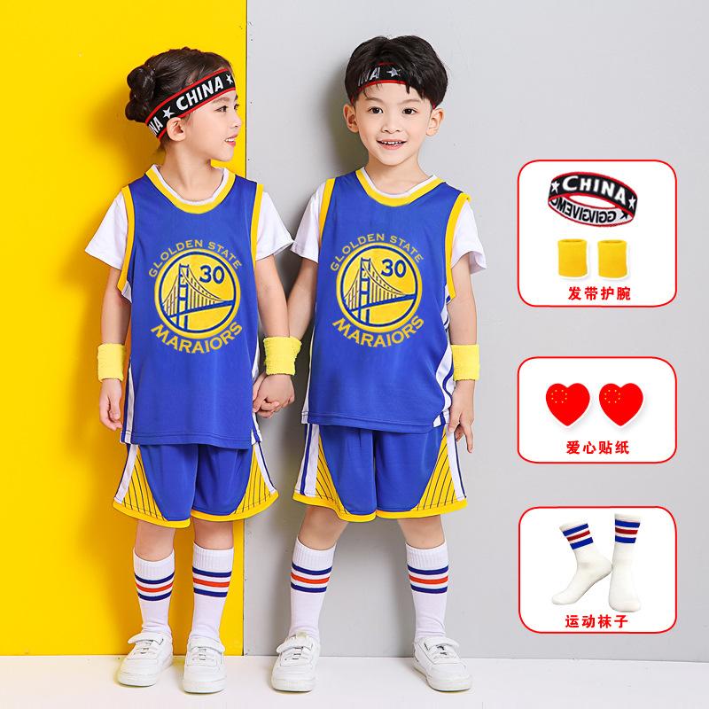 Children's basketball jersey set Boys and girls jerseys Elementary school performance clothing team Kindergarten June 1 training clothing