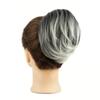 Synthetic Messy Bun Women Straight Short High Ponytail Extension Synthetic Straight Claw Clip Chignon Natural Hairpieces
