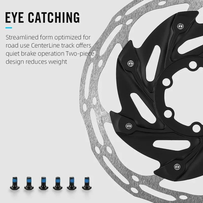 RYET Bicycle Brake Rotors 140mm/160mm 6-Bolts&Center-Lock MTB Rotors Road Bike Bicycle Disc Brake Rotors Bicycle Accessories