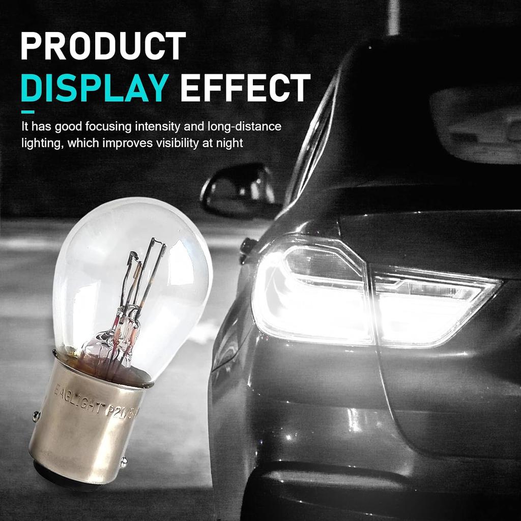 10 PCS Car 1157 Brake Lights, P21/5W Super Bright Dual Contact Indicator, S25 2057 2357 High and Low Foot Filament Waterproof Halogen Bulb, Universal