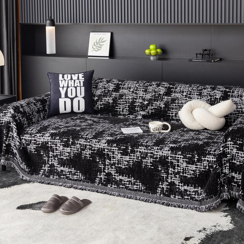 

Чехол для дивана EIFLOY-Modern Chenille, плед, цельный чехол, универсальное полотенце для кресла с бахромой, для кошек 180x130