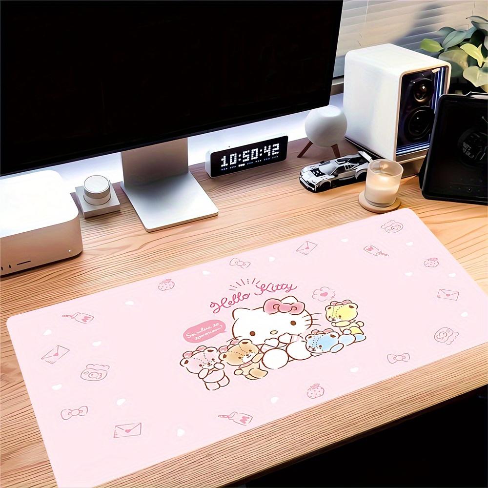 Hello Kitty, Cute Bears Themed XXL Mouse Pad - Non-slip Rubber Desk Mat for Gaming and Office Use, Multi-Function Keyboard and Mouse Pad, Id