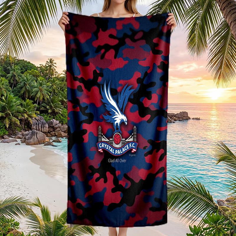 Crystal Palace Football Strandtuch Weiches Mikrofaser Sommerhandtuch Schnelltrocknend Saugfähiges Handtuch für Strand Schwimmbad Reisen