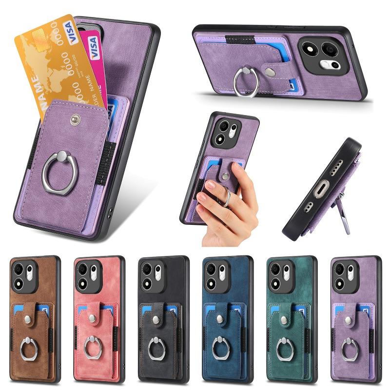 For Huawei Honor 600 Smart Leather Magnetic Wallet Card Slot Ring Holder Case For Honor X7E Plus Shockproof Stand Cover Bumper