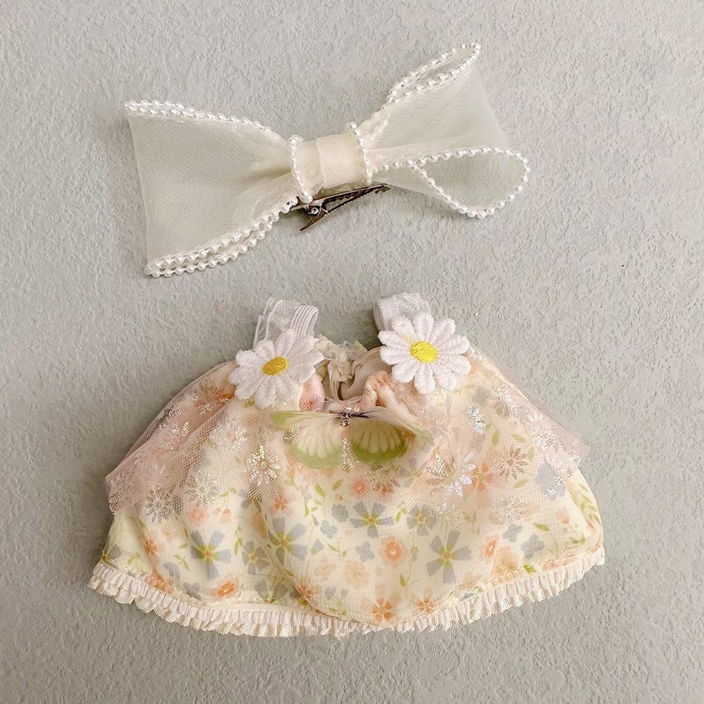 For 20CM Cotton Doll Rompers Cartoon Plush Doll Replacement Outfit Playing House Accessories Mini Clothes