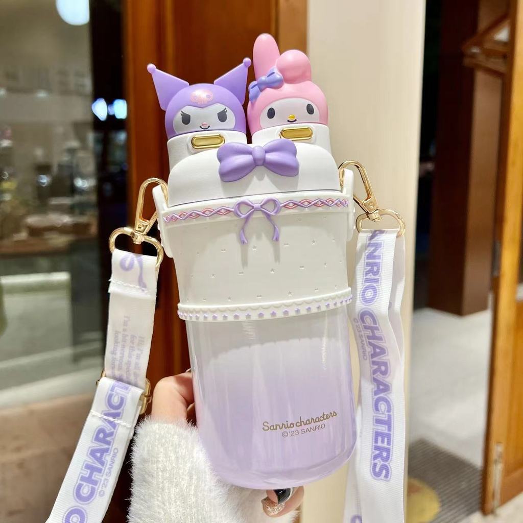 Hello Kitty 550ml Insulated Travel Mug With Straw Lock For Kids And Students