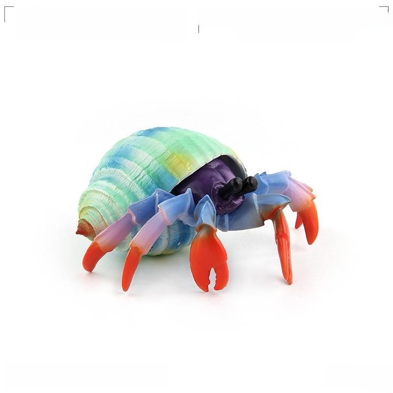 Simulation Marine Animal Pvc Hermit Crabs Sculpture For Kids Learning And Decorative Collection