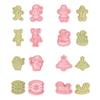 8 Pack 3D Frosting Cookie Cutter Plastic Push-type Household Cookie Baking Molds
