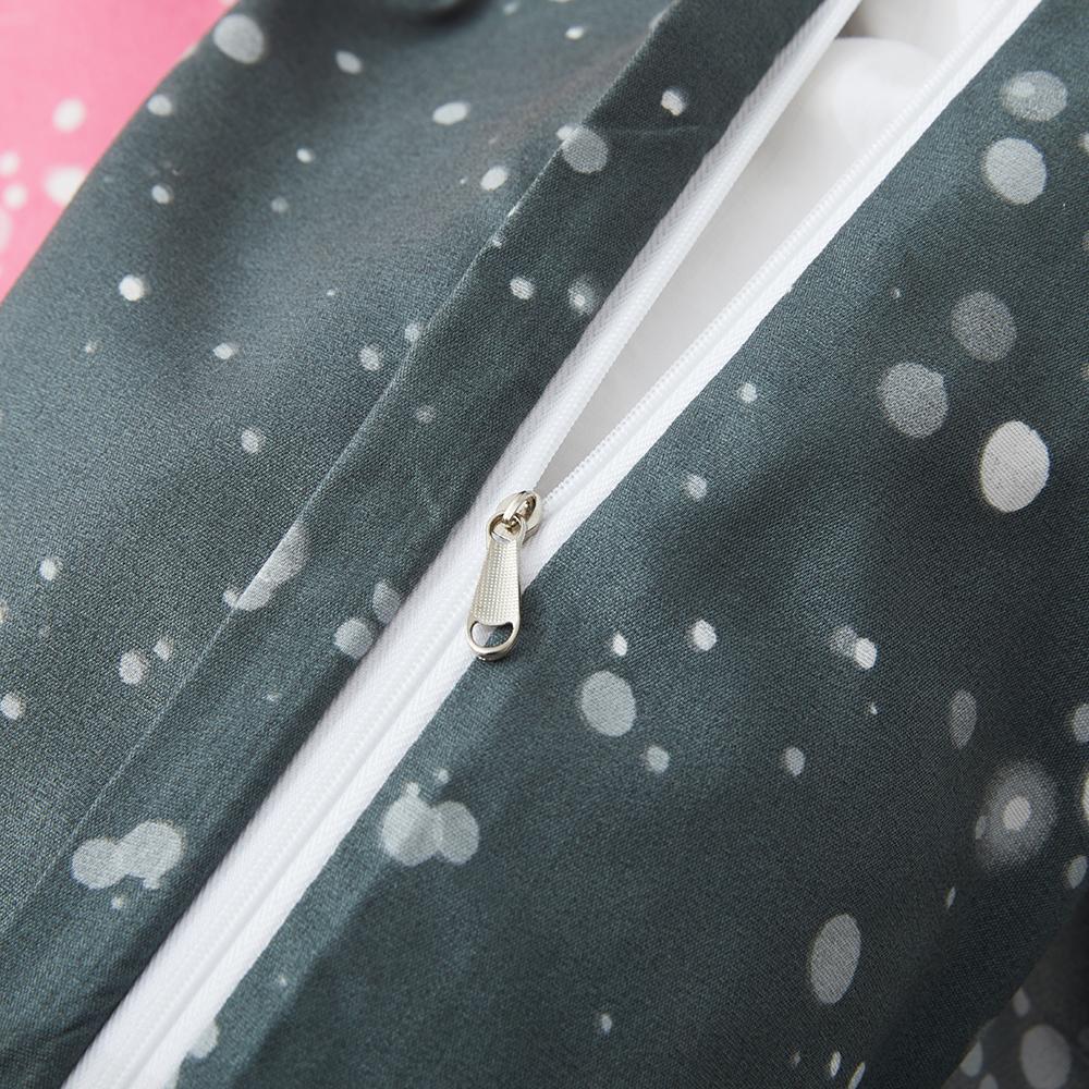 Girly Galaxy Duvet Cover,Reversible Dreamy Pink Grey Gradient Comforter Cover,Watercolor Starry Sky Glittering Stars Bedding Set