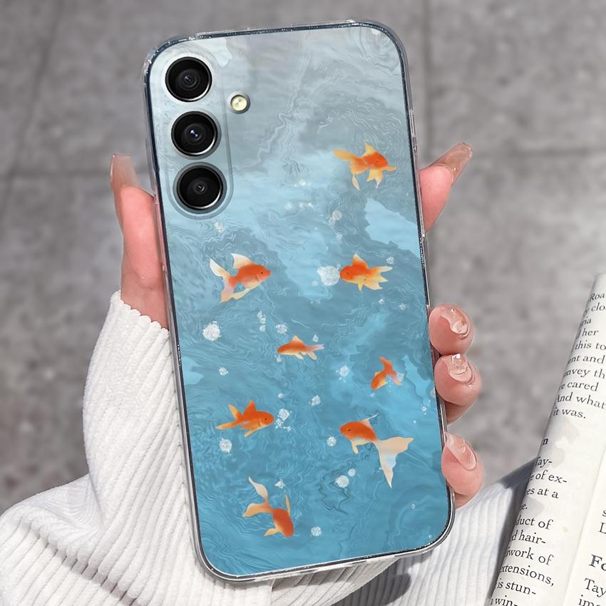 Casing For Samsung A16 A17 A15 A14 A13 A12 A10 A26 A25 A24 A23 A22 Phone Cover Cute Penguin Pattern Transparent Silicone Shell For Samsung Bumper Case