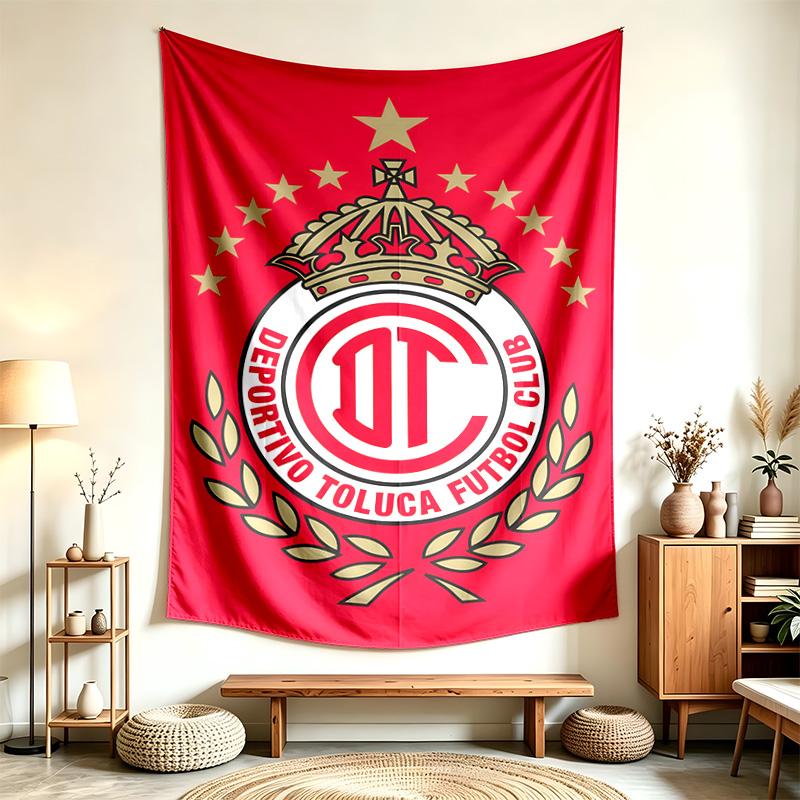 Deportivo Toluca Futbol Club (5) Tapestry Suitable For Decorating Homes Dorms And Bedrooms Soft To The Touch And A Perfect Gift For Friends And Family
