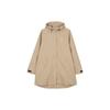 Dames Logo Geweven Parka Jas met Capuchon Bruin DM6246-200