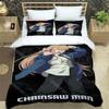3D Print Fashion Anime Chainsaw Man Bedding Set Boys Girls Twin Queen King Size Duvet Cover Pillowcase Bed Boys Adult Bedroom